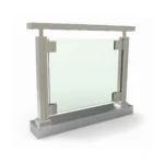 Hliníkové zábradlie - Nastaviteľný držiak skla pre hranatý stĺpik 40x40mm – Obrázok 2