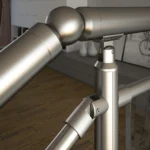 Hliníkové zábradlie - Spojka okrúhleho madla Ø50mm a okrúhleho stĺpika Ø40mm nastaviteľný uhol – Obrázok 3