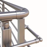 Hliníkové zábradlie - Koleno 90° pre okrúhle madlo Ø50mm – Obrázok 3