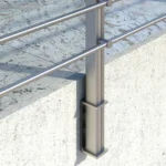 Hliníkové zábradlie - Bočné kotvenie hranatého stĺpika 40x40mm – Obrázok 2